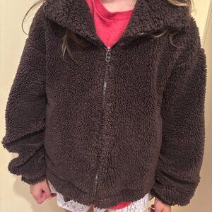 Lululemon Size 2 Cinch Fleece Sherpa Jacket in Brown